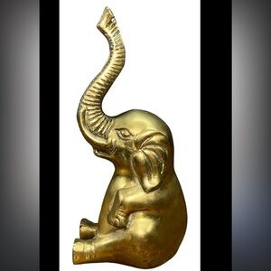 Unique Vintage Gold Elephant Figurine